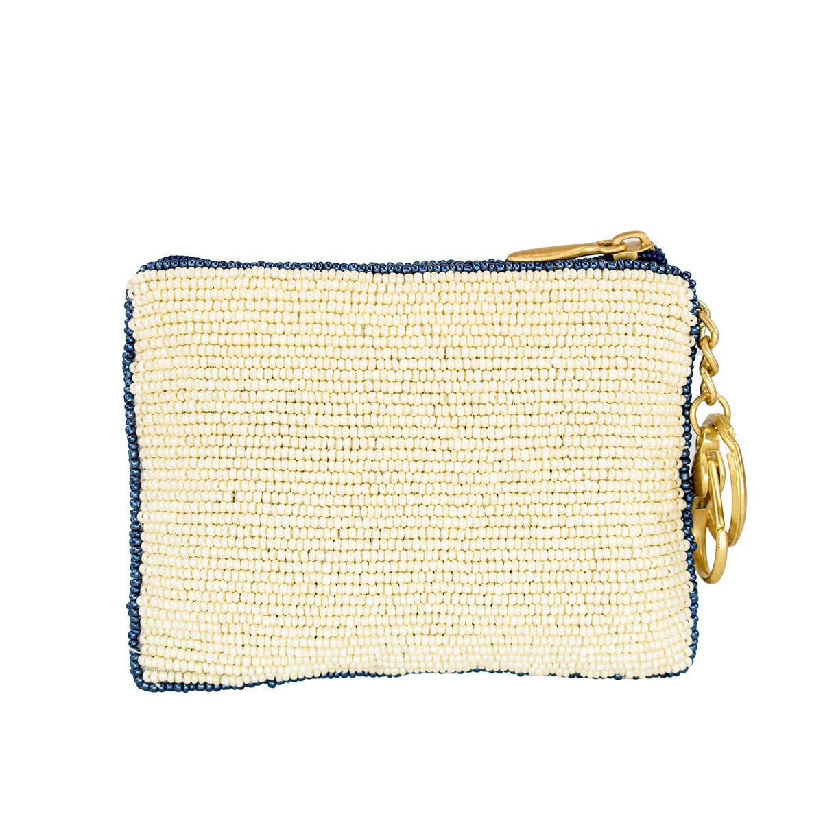Mary Frances Accessories - Hooked Up Beaded Blue Anchor Sailor's Coin Purse