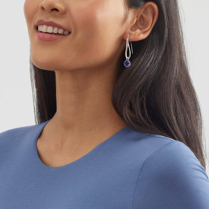Silpada - Silpada 'Cosmic Haze' Silver Blue Lapis Drop Earrings