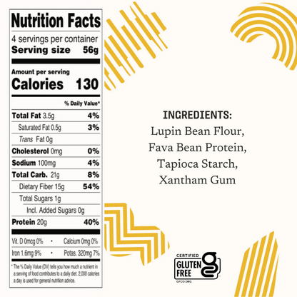 Kaizen Food Company - Ziti 6g Net Carb High Protein Pasta - Low Carb, Keto