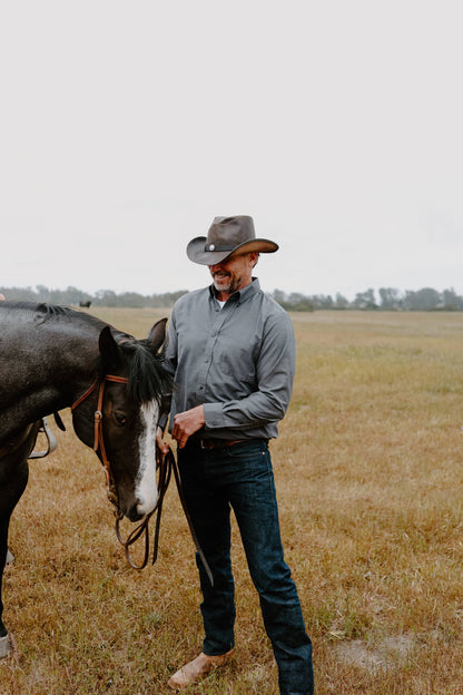 American Hat Makers - Midweight American Leather Western Hat - Style Western