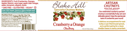 Blake Hill Preserves - Cranberry & Orange Chutney