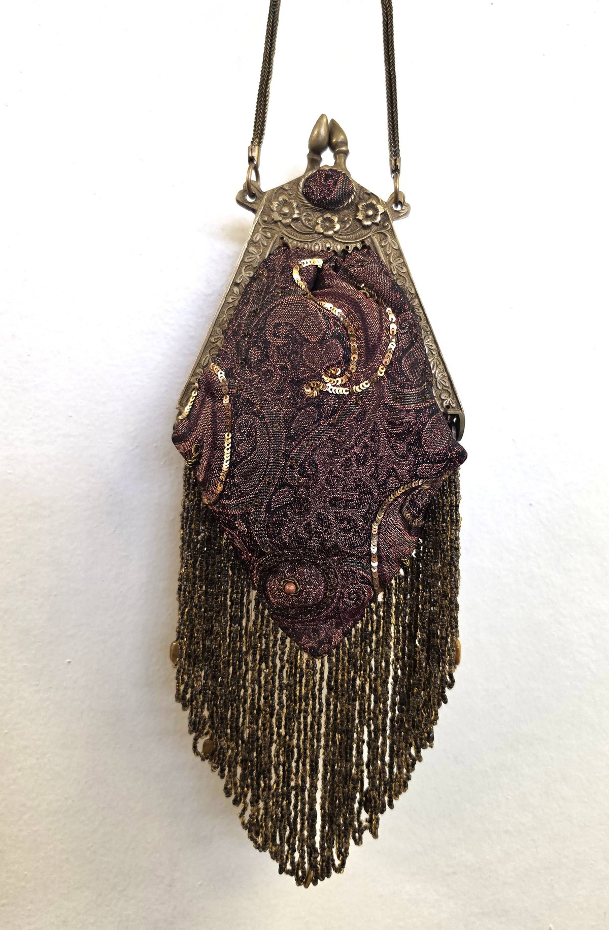 Ricki designs - VINTAGE FRAME BAG WITH FRINGE