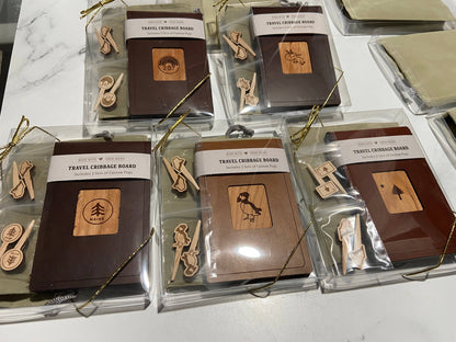 Cast & Carve - Travel Cribbage Board - Custom Design with Unique Pegs: Check Customize Box Below to Share Details for your board / No Extra Engrave Inside Board