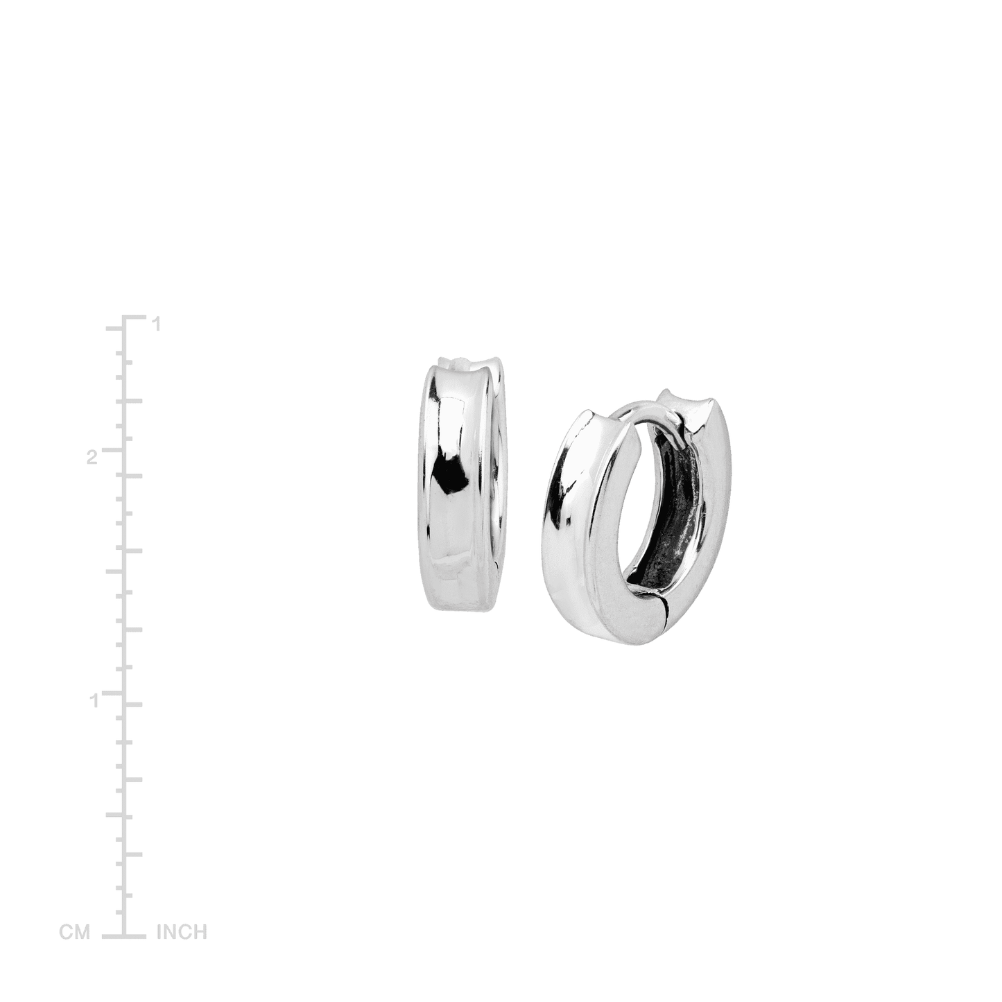 Silpada - Silpada 'Soleil Concave' Huggie Hoop Earrings in  Silver: White / 7/16