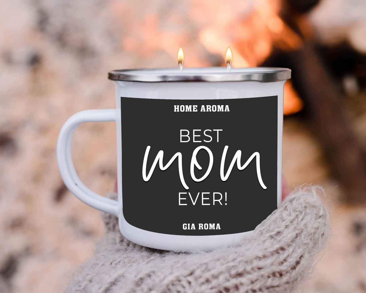 Gia Roma - Best Mom Ever Gifts, Mothers Day Candle Gift Sets, Funny Mom: Best Mom-White / Black Pepper +