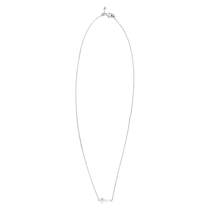Silpada - Silpada 'Simplex Cross' Horizontal Cross Necklace in Sterlin: White