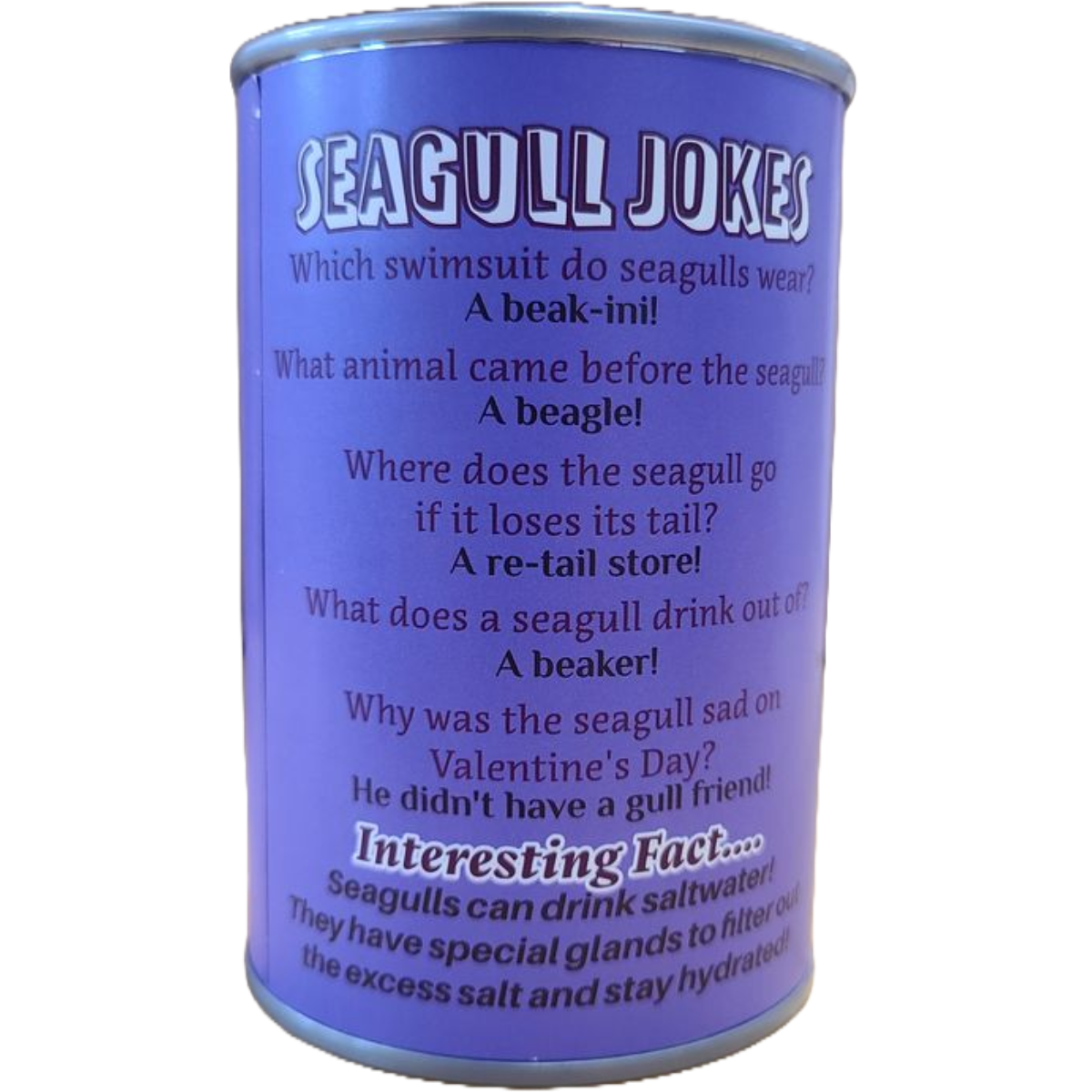 Canned Gifts - Matilda the Canned Seagull - Eco-Friendly and Recycled Gift