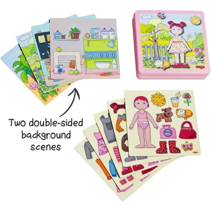 HABA USA - Doll Lilli Magnetic Game – Creative Mix & Match Dess-Up