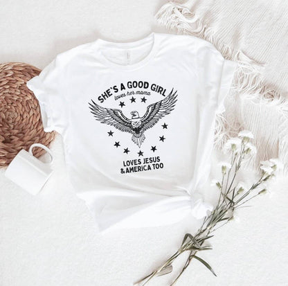 OAT COLLECTIVE - SHE'S A GOOD GIRL  Graphic T-Shirt: VINTAGE WHITE / S
