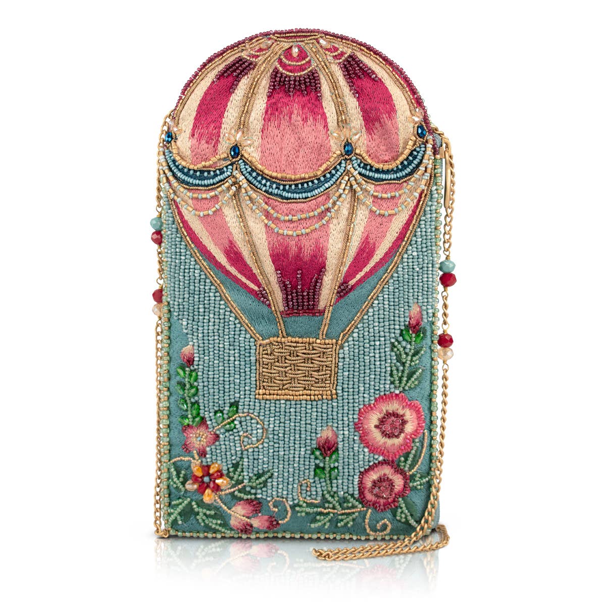 Mary Frances Accessories - Full of Hot Air Balloon Beaded Crossbody Phone Bag