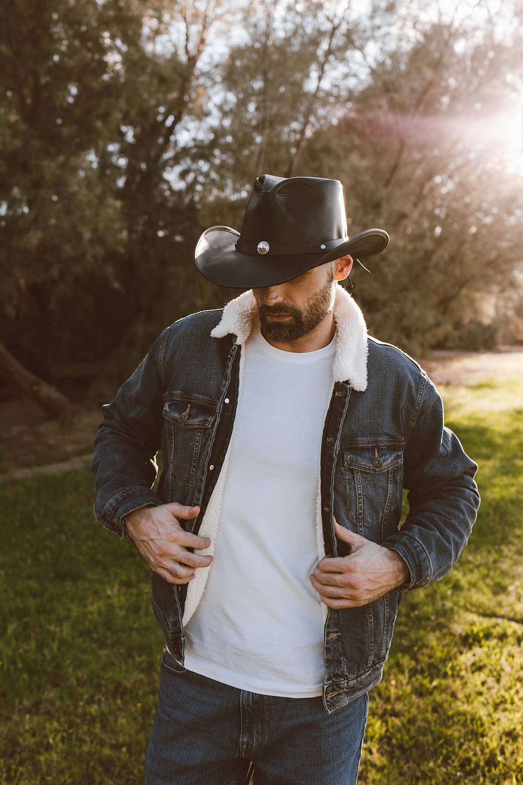 American Hat Makers - Midweight American Leather Western Hat - Style Western