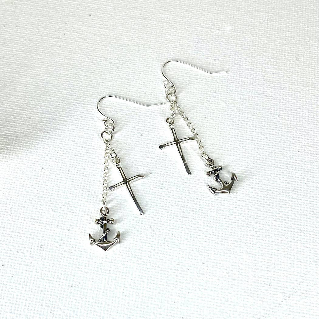 Jackie Gallagher Designs - Handmade Coastal Jewelry - Anchored in Faith Earrings
