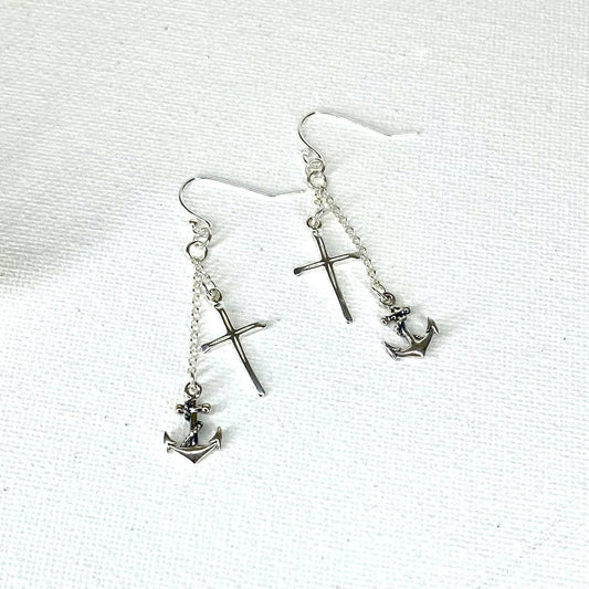 Jackie Gallagher Designs - Handmade Coastal Jewelry - Anchored in Faith Earrings
