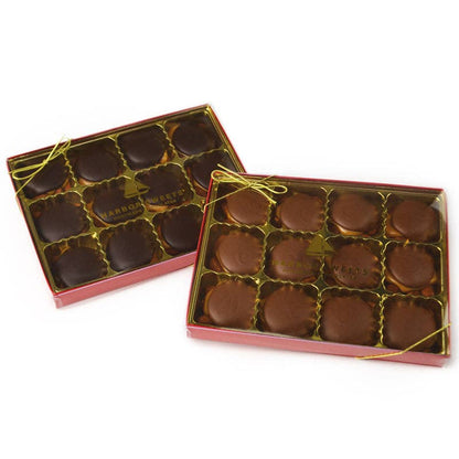 Harbor Sweets Chocolates - Chocolate Caramel Almond Clusters - 12 pc
