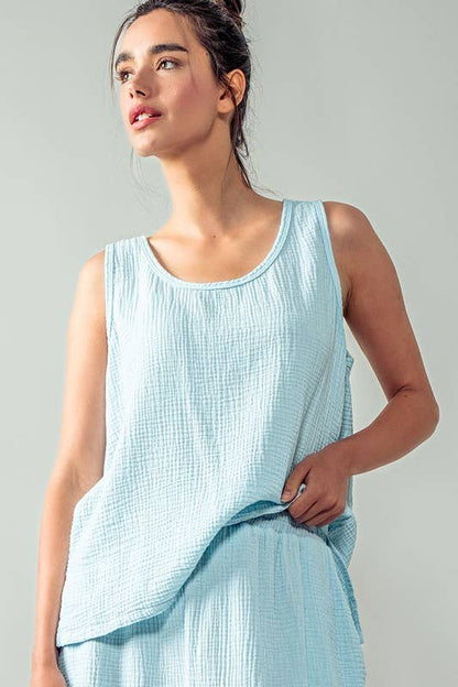 Urban Daizy - **TRANQUILITY TANK TOP: WHITE / S-2/M-2/L-2