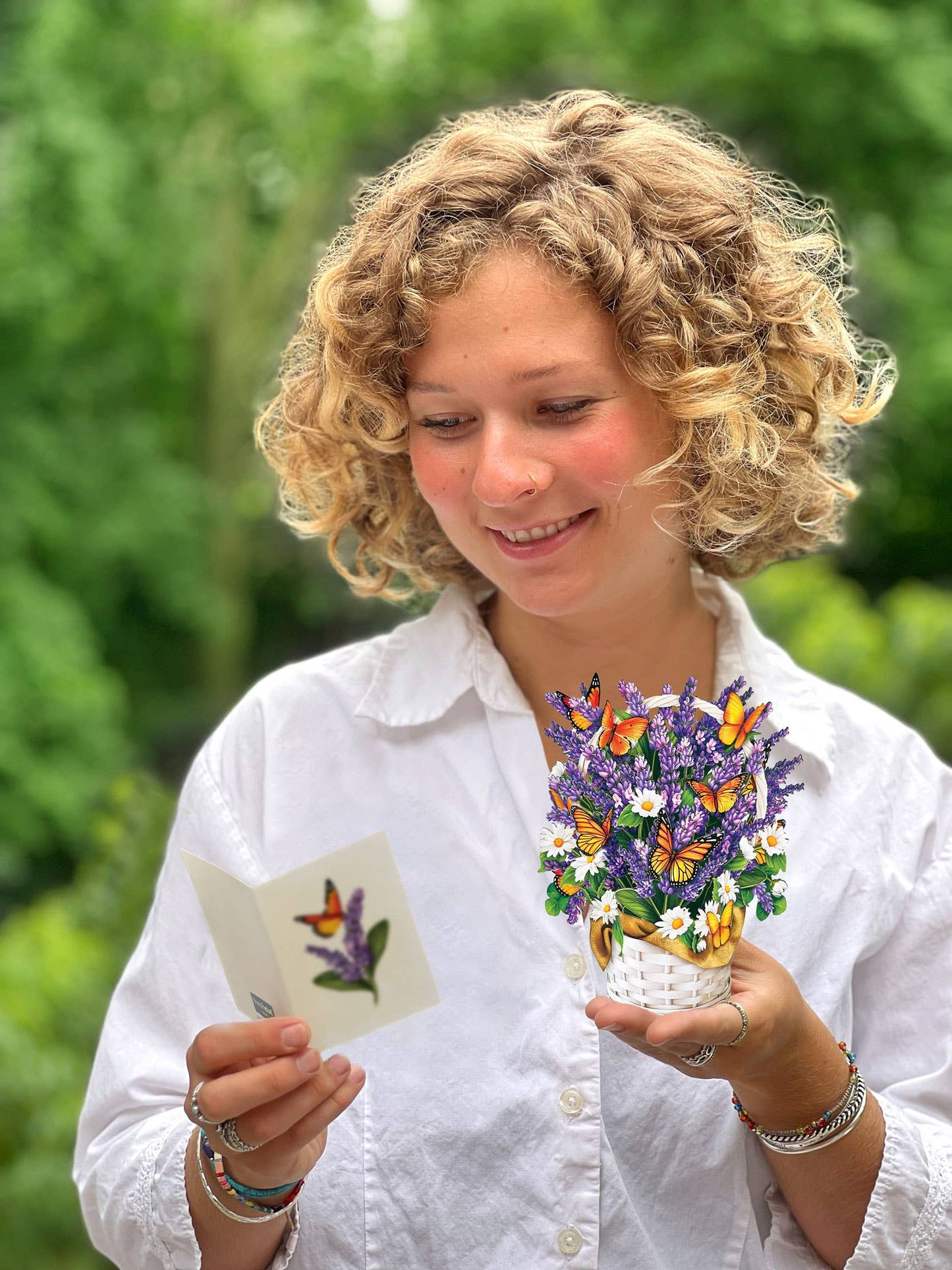 FreshCut Paper LLC - Mini Lavender & Butterflies (10 Pop-up Greeting Cards)