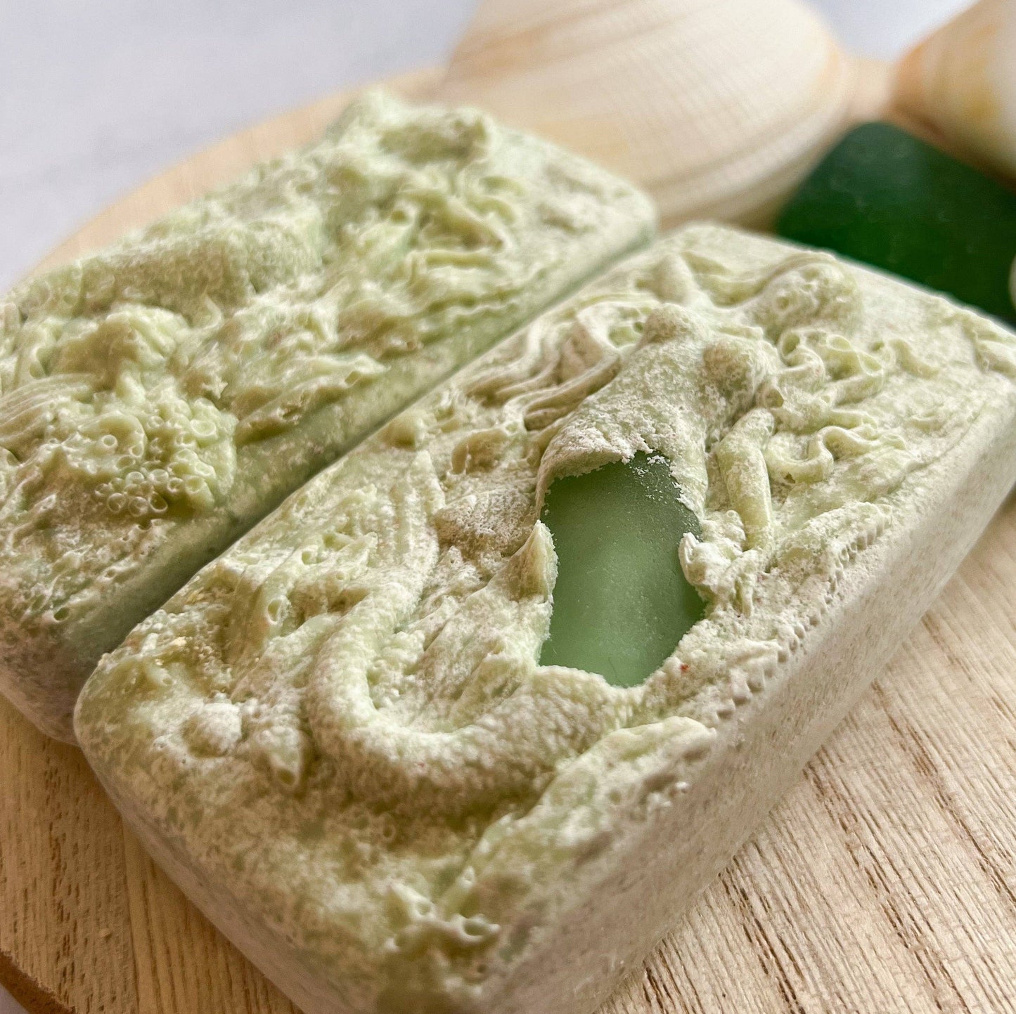 Fairyland Glade - Sweetgrass Hidden Sea Glass Sea Salt Soap MADE TO ORDER