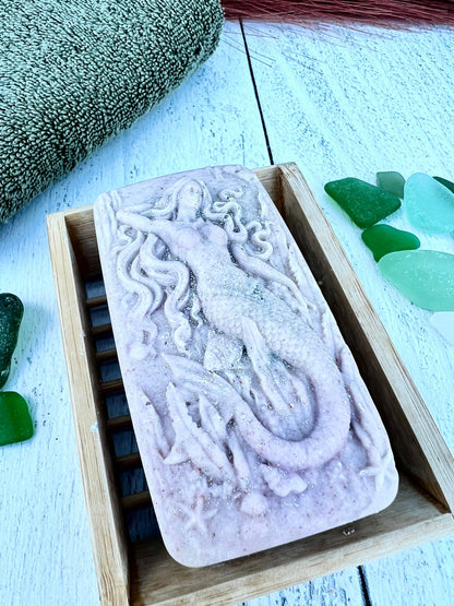 Fairyland Glade - Moon Magic Hidden Sea Glass Salt Soap Bar MADE TO ORDER