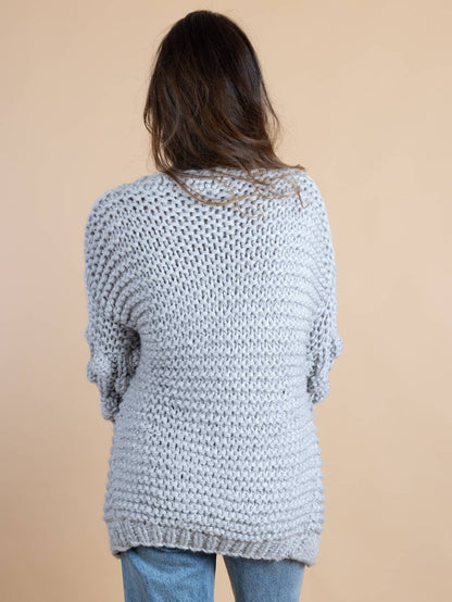 SAACHI - Bauble Sleeve Knit Cardigan Kimono: Pink