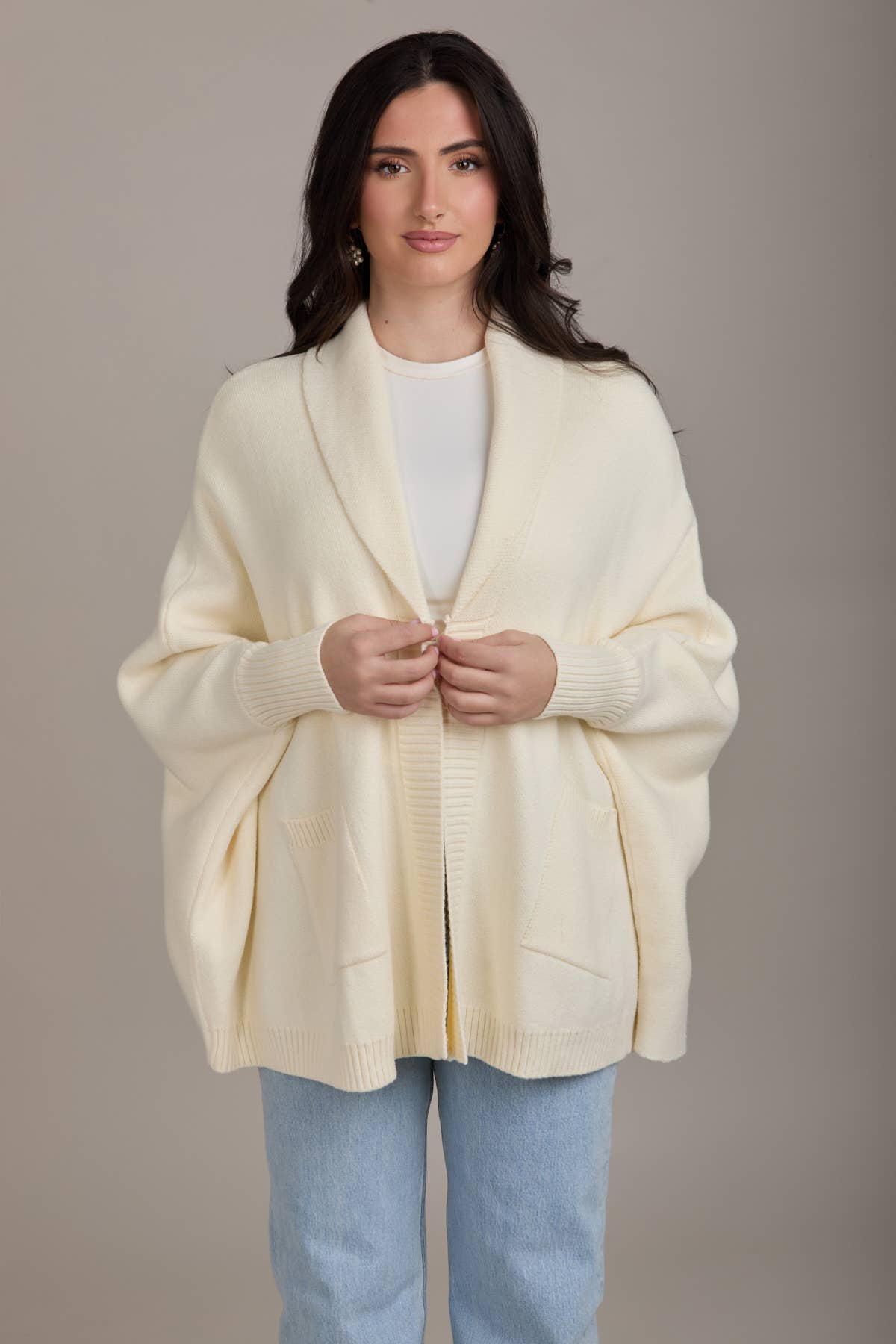 SAACHI - Open Front Oversize Cardigan