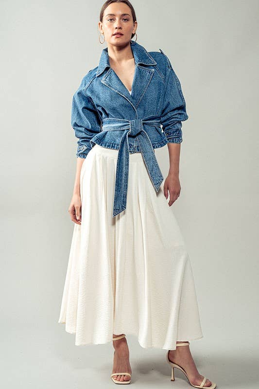 THE TRAILBLAZER TRENCH COAT : DENIM / S-2/M-2/L-2