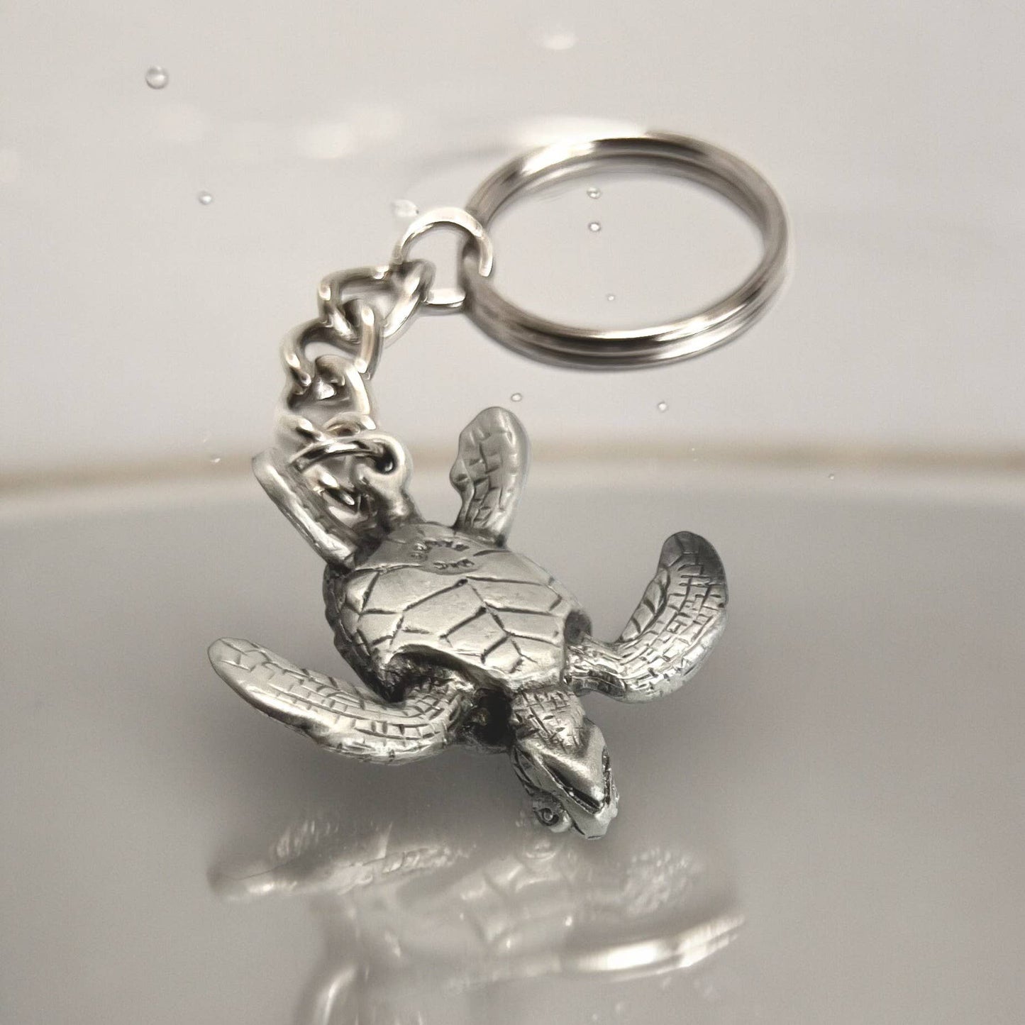 Big Blue by Roland St John - Sea Turtle Keychain, Turtle Key Ring, Gifts for Ocean Lovers