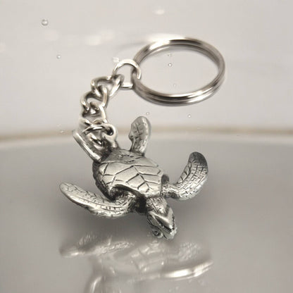 Big Blue by Roland St John - Sea Turtle Keychain, Turtle Key Ring, Gifts for Ocean Lovers