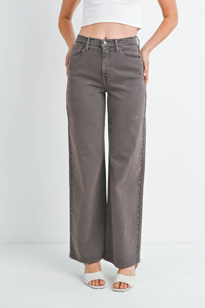 JUST BLACK DENIM - BP453J - VINTAGE BRWN - Relaxed Wide Leg
