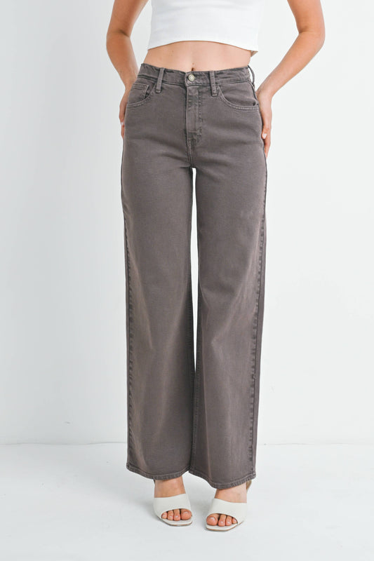 JUST BLACK DENIM - BP453J - VINTAGE BRWN - Relaxed Wide Leg