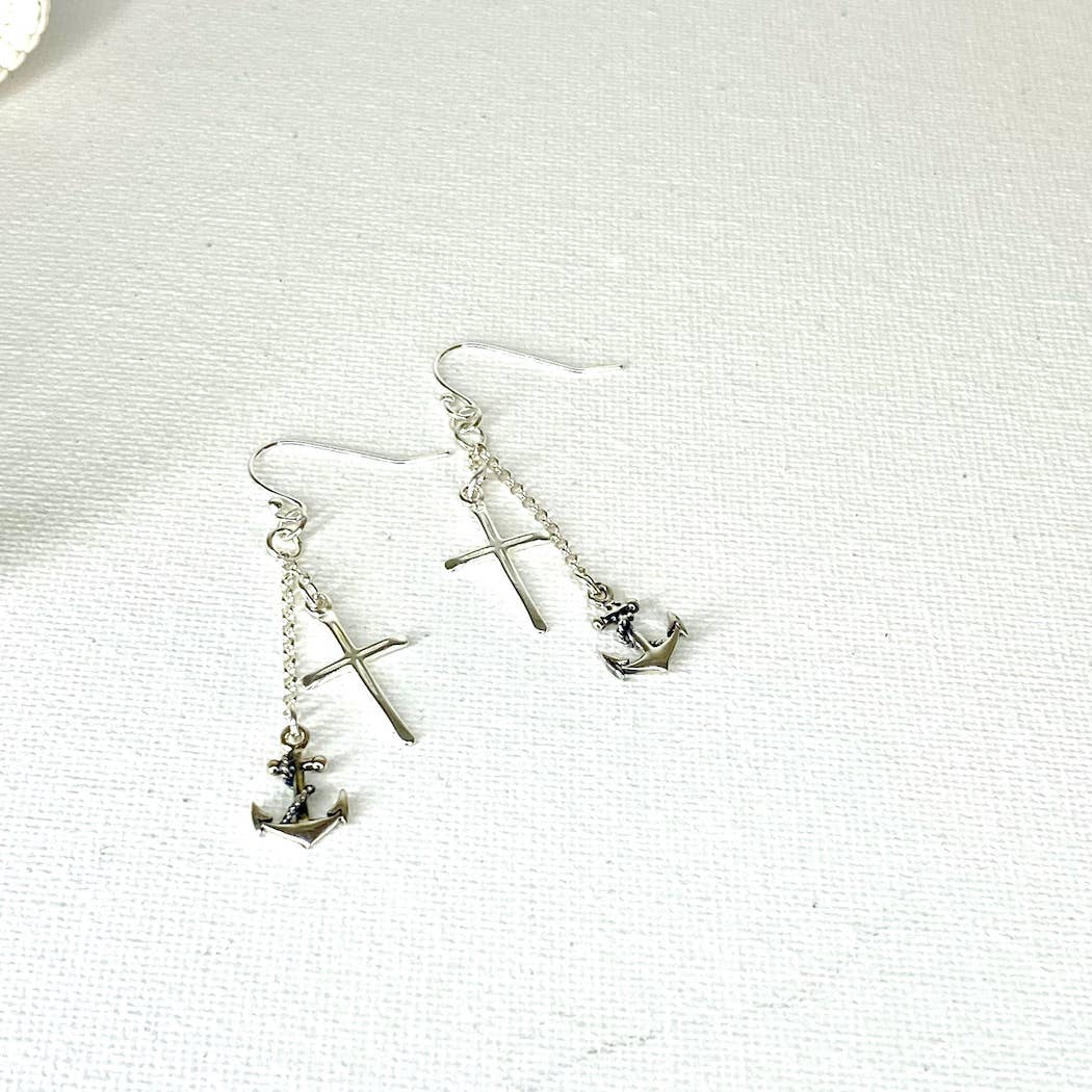 Jackie Gallagher Designs - Handmade Coastal Jewelry - Anchored in Faith Earrings