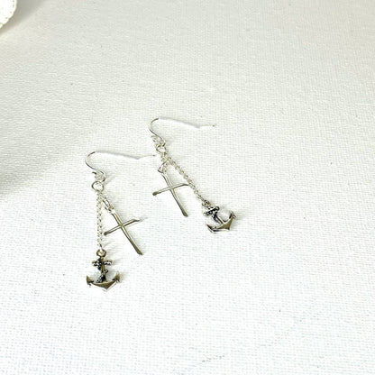 Jackie Gallagher Designs - Handmade Coastal Jewelry - Anchored in Faith Earrings