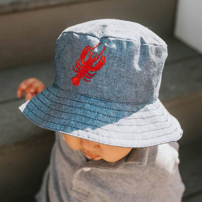 Huggalugs - Lobster Chambray Bucket Hat Baby & Toddler SALE