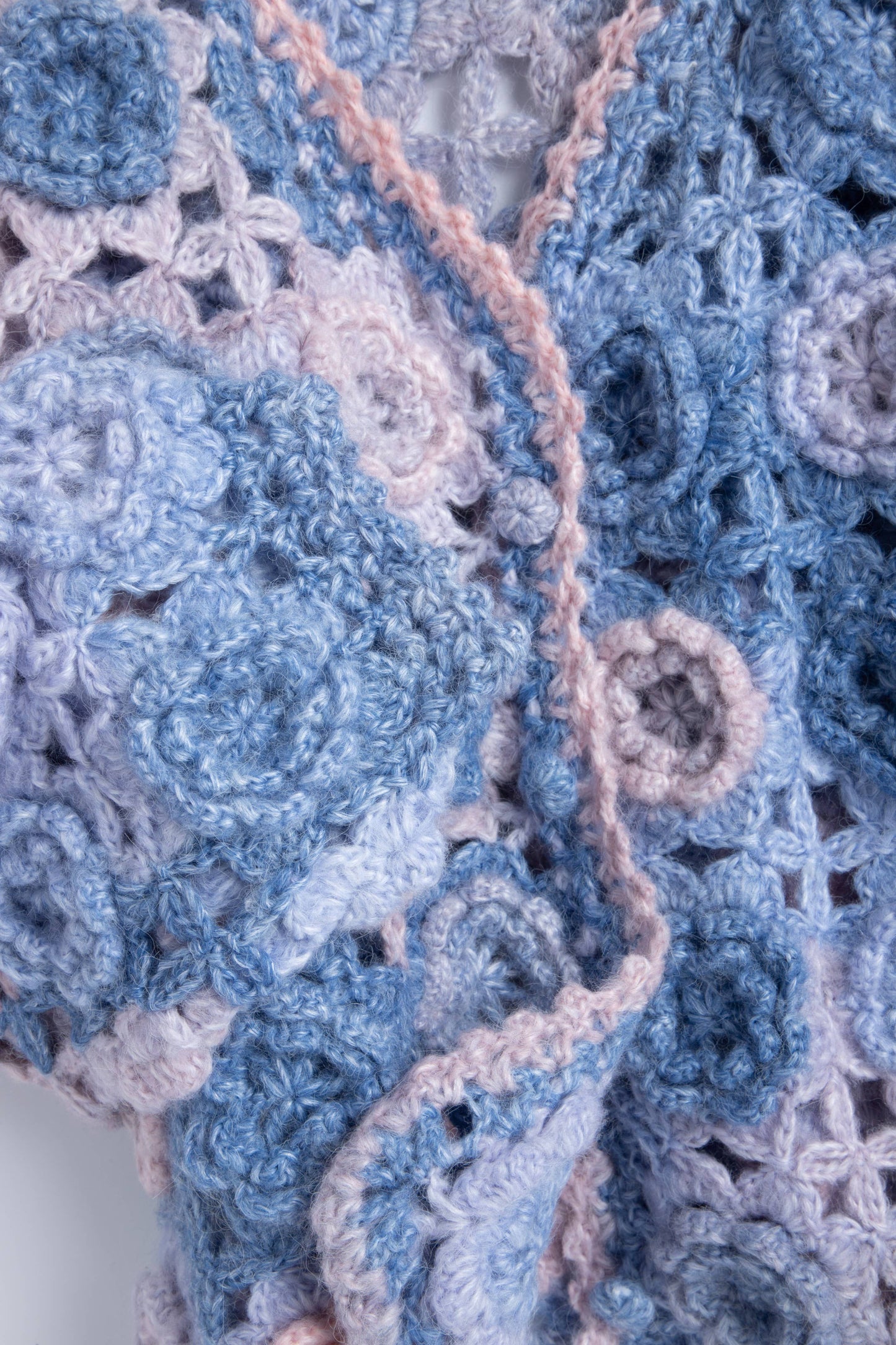 SAACHI - Crochet Blossom Cardigan: Lavender