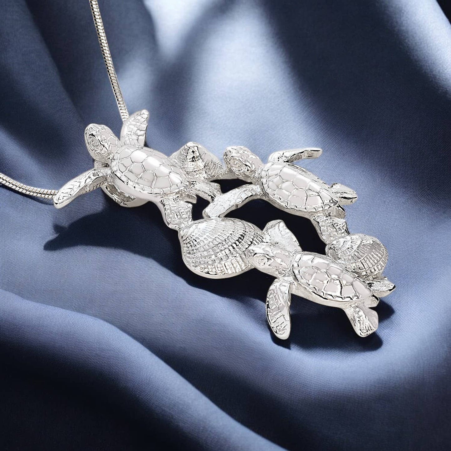 Big Blue by Roland St John - Ocean In Motion Hatchlings Pendant: 18"