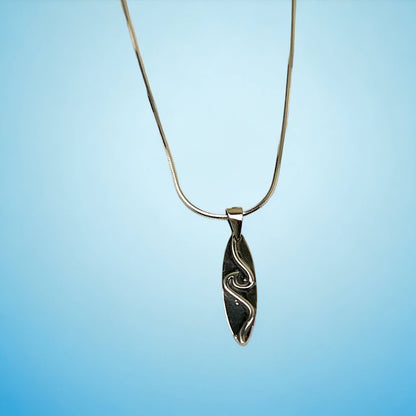 Jackie Gallagher Designs - Handmade Coastal Jewelry - Surfin' the Wave Sterling silver necklace
