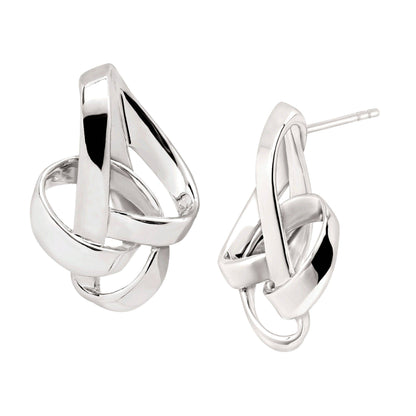 Silpada - Silpada 'Tied Up' Knotted Earrings in Sterling Sil: 1 1/16