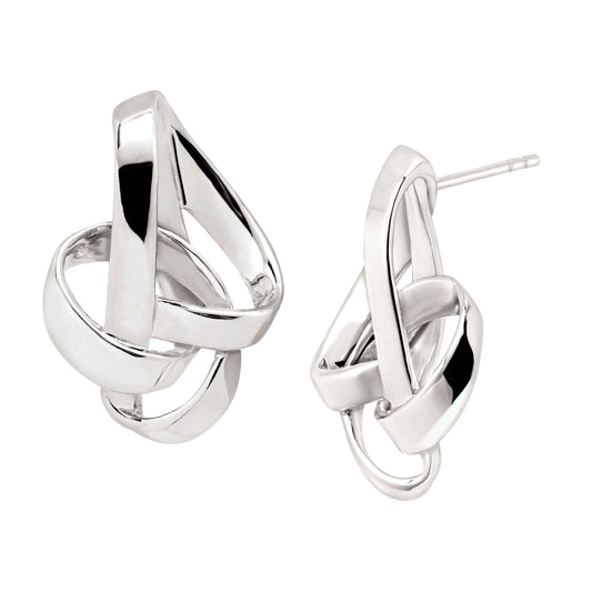 Silpada - Silpada 'Tied Up' Knotted Earrings in Sterling Sil: 1 1/16