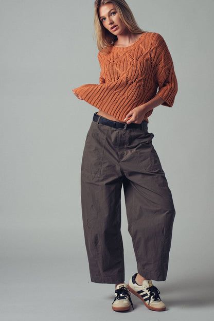Urban Daizy - Boho Relaxed Wide-Leg Cargo Pants