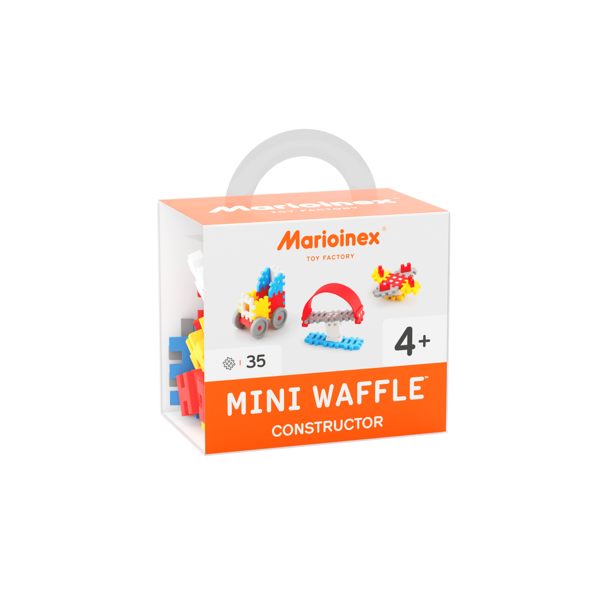 Toysmith - Marioinex Mini Waffle Constructor Assorted- 35 PCS