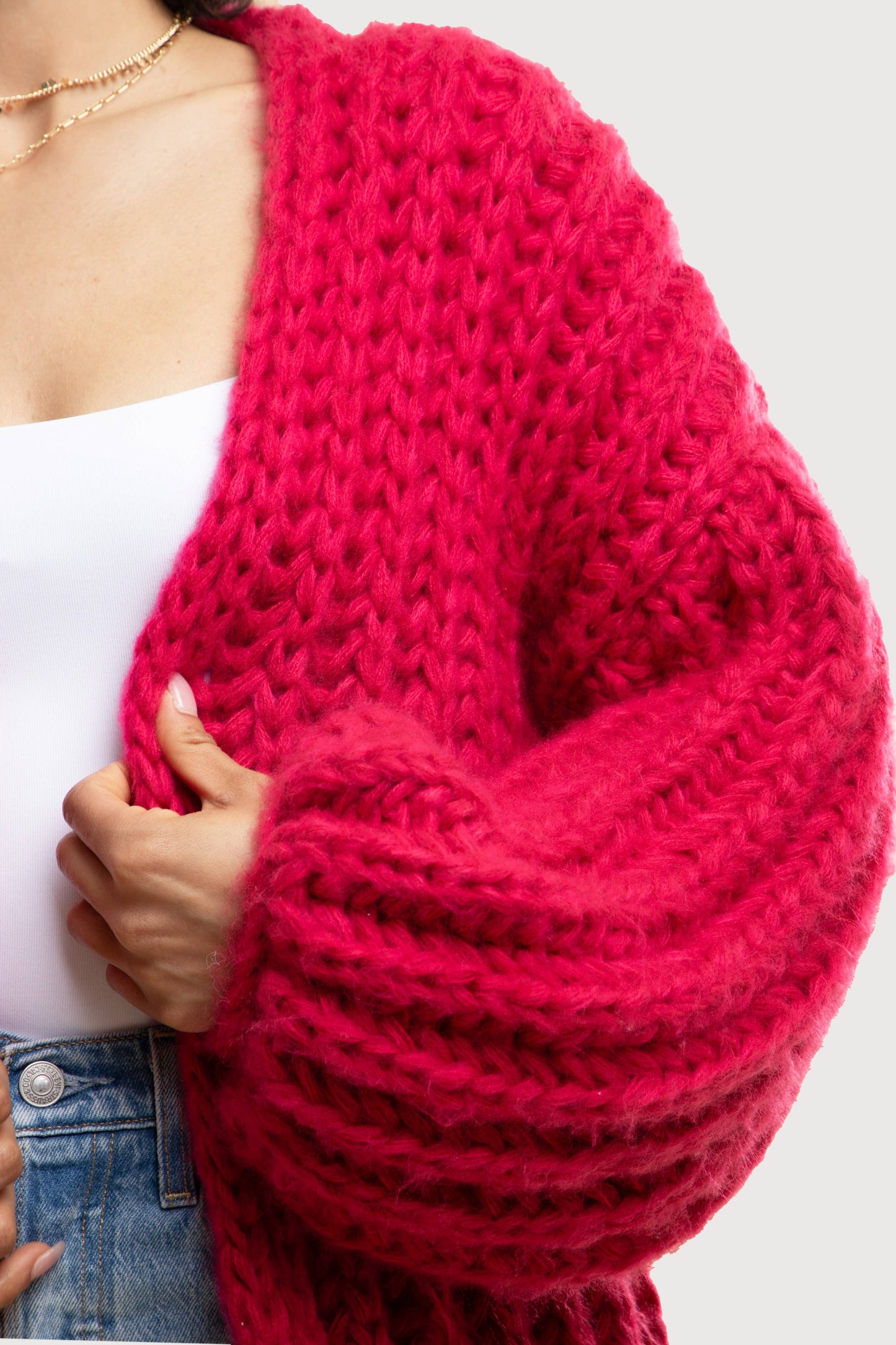 SAACHI - Chunky Oversized Knit Cardigan