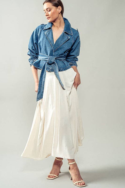 THE TRAILBLAZER TRENCH COAT : DENIM / S-2/M-2/L-2