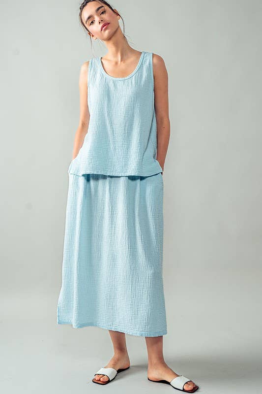 Urban Daizy - **TRANQUILITY TANK TOP: WHITE / S-2/M-2/L-2