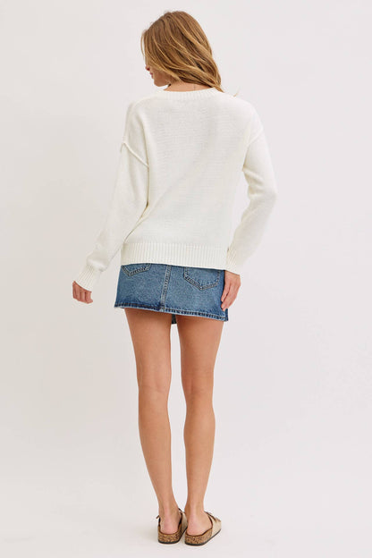 Sweet Lovely by Jen - AMERICAN FLAG SWEATER TOP