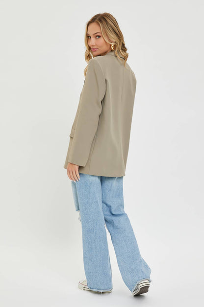 SW1553 OVERSIZED JACKET/BLAZER: BLACK / M