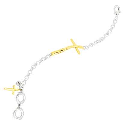 In Good Faith - Silpada Organic Cross Bracelet in Sterling Silver