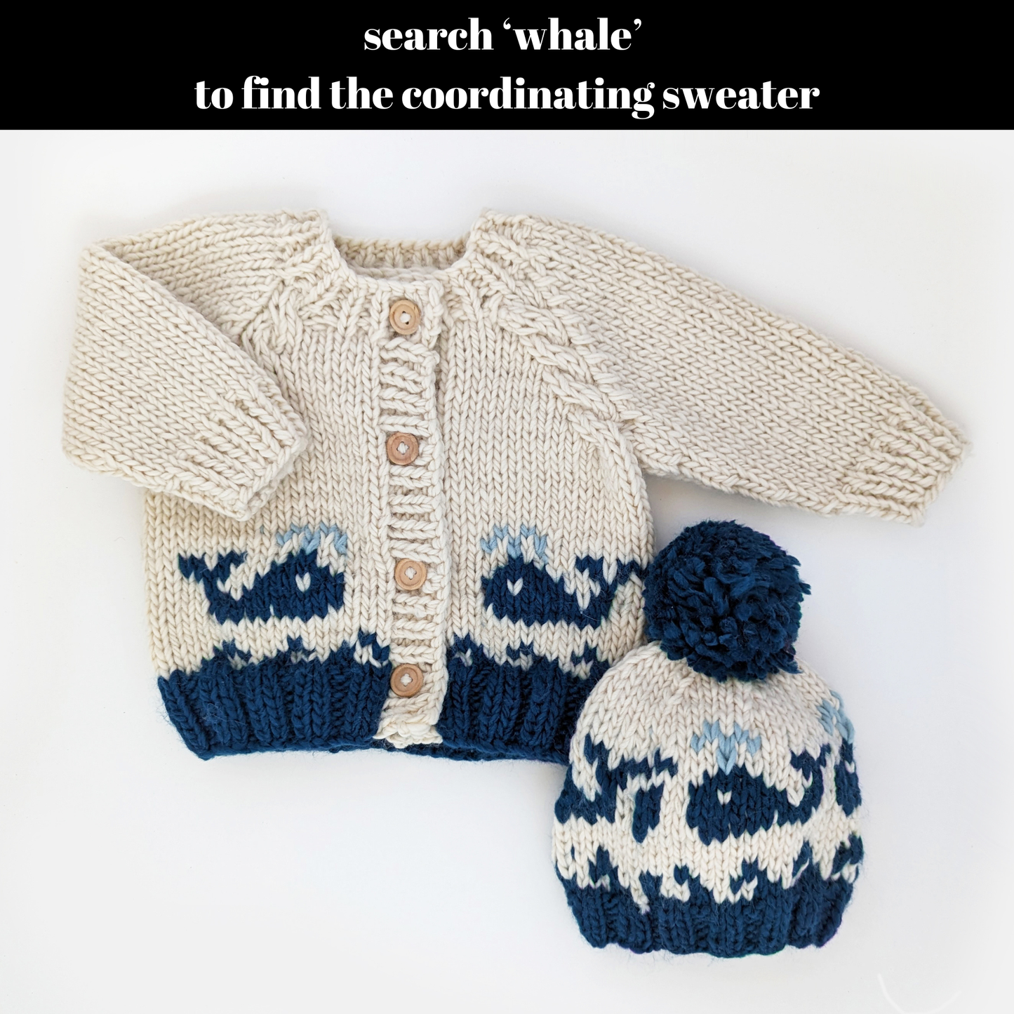 Huggalugs - Whale Beanie Hat Baby & Kids