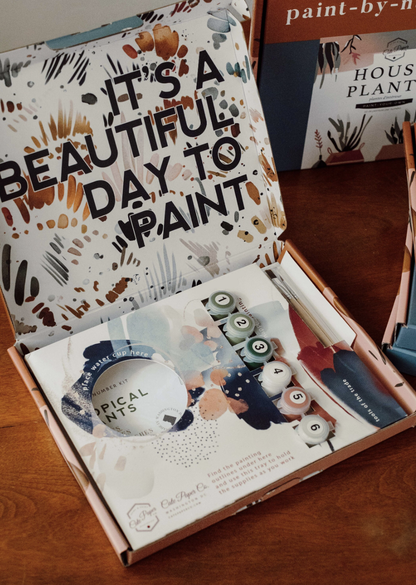 Cate Paper Co. - Sailboats at Sea Paint-By-Numbers kit