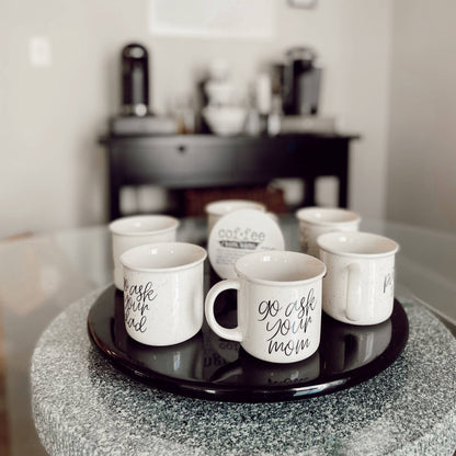Gia Roma - Neutral Coffee Bar Decor, Ceramic Coffee Mugs With Quotes: Successful Woman