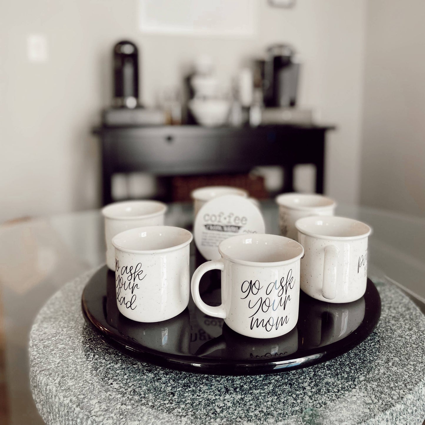 Gia Roma - Neutral Coffee Bar Decor, Ceramic Coffee Mugs With Quotes: F'n Sunshine