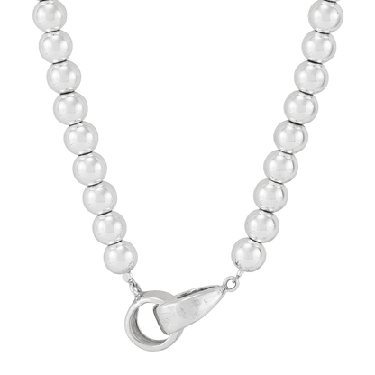Silpada - Silpada 'Great Destinations' Silver Hematite Necklace, 18": White / 18